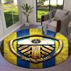 Leeds Crest Custom Name Round Area Rug Carpet Rug For Living Room Bedroom Sofa Playroom Decor Nonslip Floor Mat