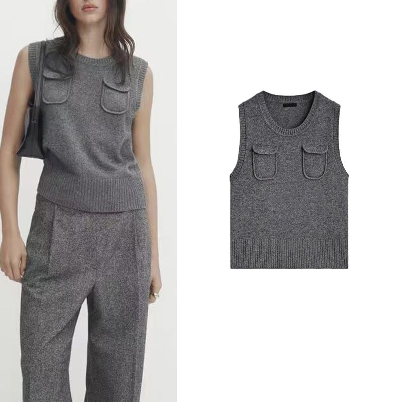 Autumn New French Casual Blended Inner Vest MD