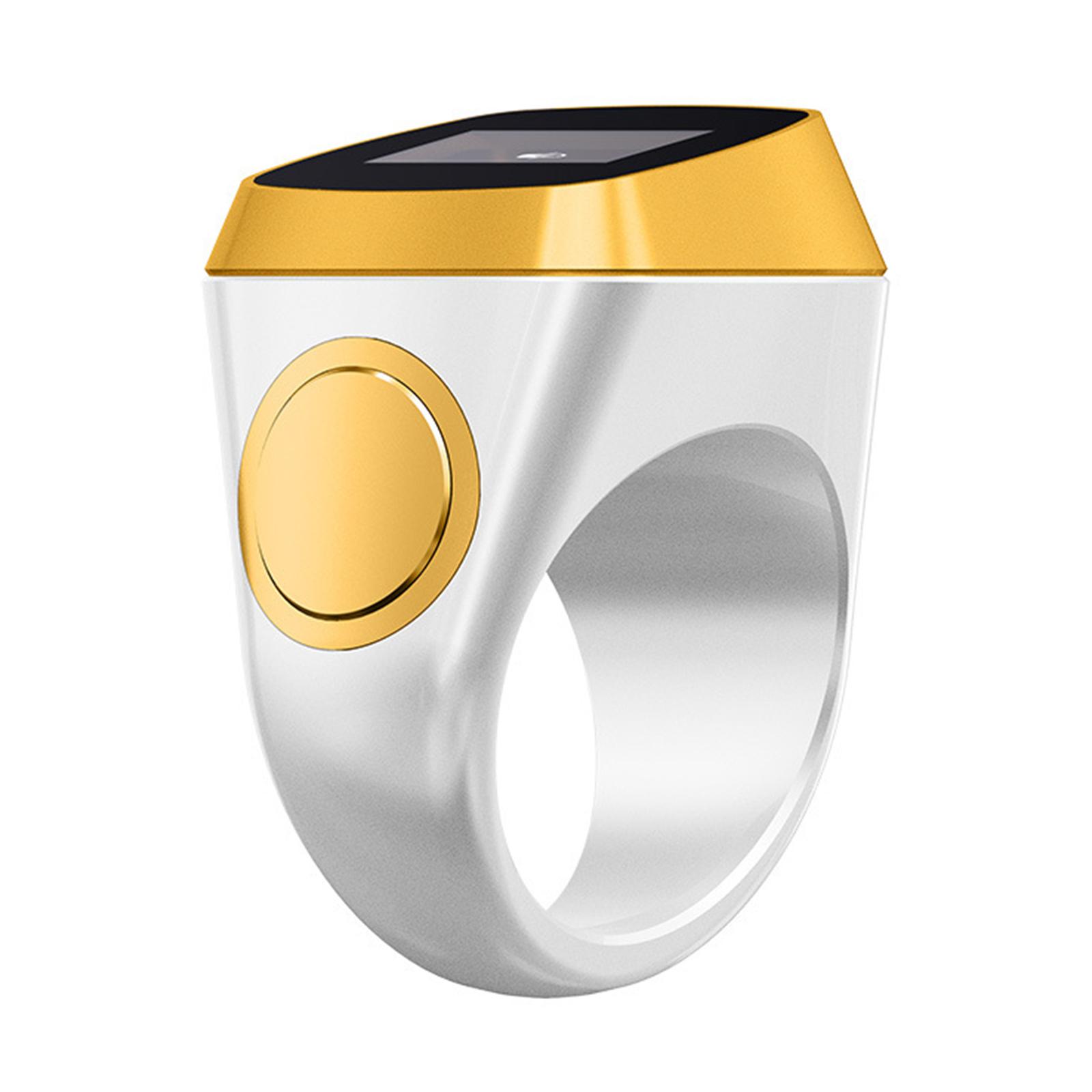 

Portable Finger Rings Fashionable Rings Innovative Counting Device Featuring Precisions Count & Middle East Time Gift белый