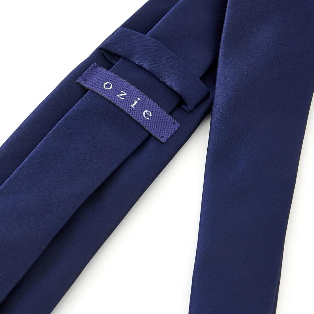 [Ogier] Men's Seven-Fold Tie, 100% Silk, Solid Color, BusinessFormal, Made in Japan, 015