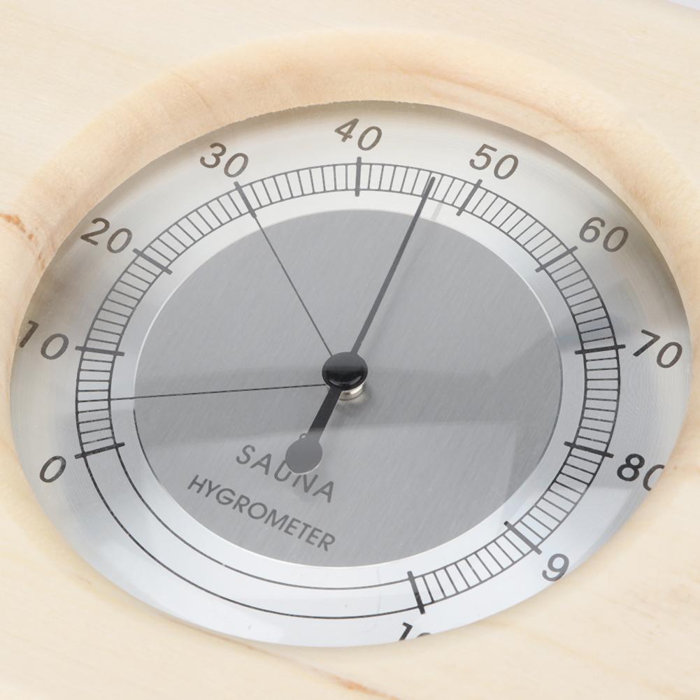 Portable 2in 1 Wood Hygrometer meter Hygrometer Steam Sauna Room Accessories