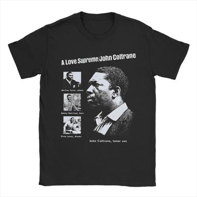 Herren John Coltrane T-Shirt Jazz Post Bop Musik Baumwollkleidung Vintage Kurzarm Rundhals T-Shirt 6XL T-Shirt