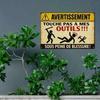 Metal Poster Wall Decor Funny Warning Sign Garage Workshop Man Cave Gift