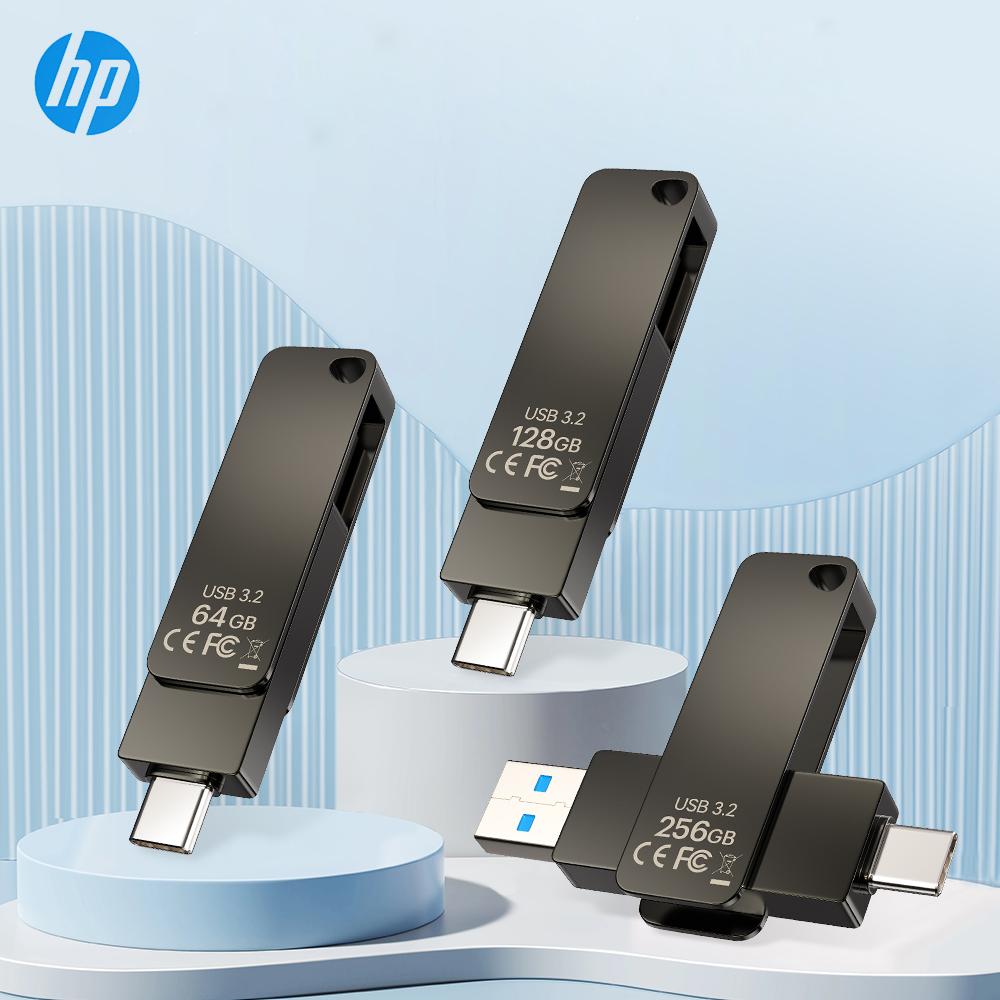 HP X762C USB3.2 OTG Type C Metal Usb Flash Drive 64GB/128GB/256GB for Pc Smartphone Tablet