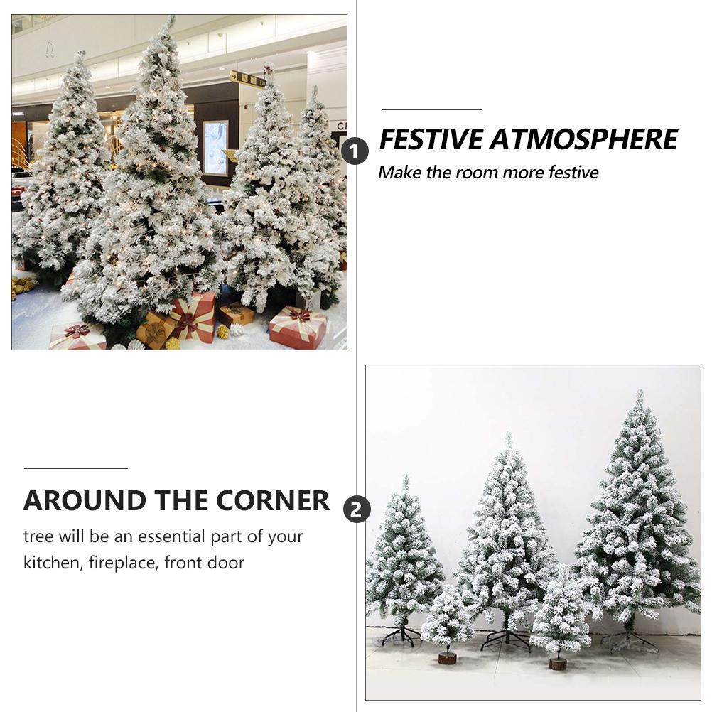 1Pcs Simulation Artificial Flocking Christmas Tree Decor Festive Holiday Party Xmas Tree Adornment Indoor Use