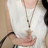Acrylic Leather Starfish Bead Pendant Necklace Korean Simple and Versatile Collarbone Chain Niche Fashion Temperament Jewelry