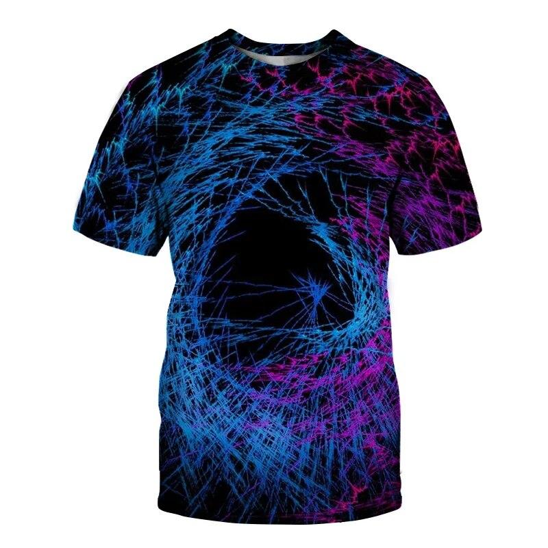 Fashion Hot Summer 3D Geometric Creativity Pattern T Shirt for Men and Women Casual Handsome Print Shirt Trend Harajuku Hip Hop Plus Size Tops