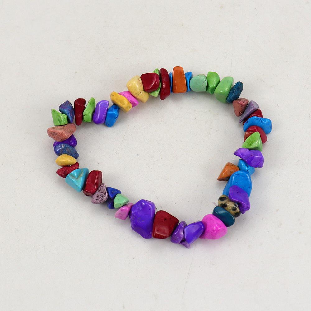 Handmade Beaded Natural Crystal Crushed Stone Bracelet B54