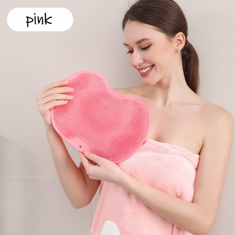 

1PC Shower Foot Scrubber Mat Back Washer Exfoliating Bath Wash Pad Silicone Massage Shower Mat with Non-slip Suction Cups