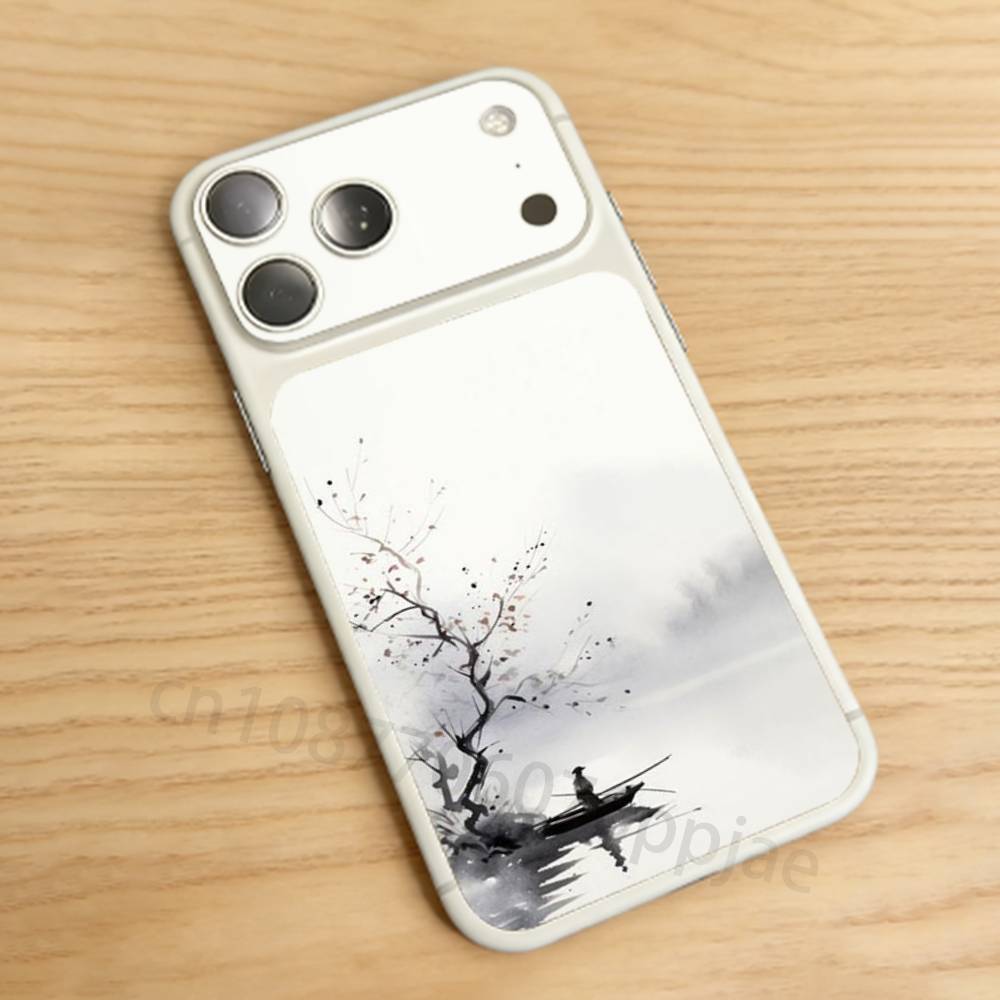 

ink wash landscape For iPhone 17 Pro /Pro Max Battry Back Cover with Camera Decal Skin Rear Protective Sticker Film iPhone17promax