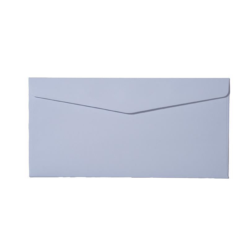10Pcs European Blank Retro Kraft Paper Envelope 22 * 11cm Self-adhesive White Kraft Paper Envelope Bag
