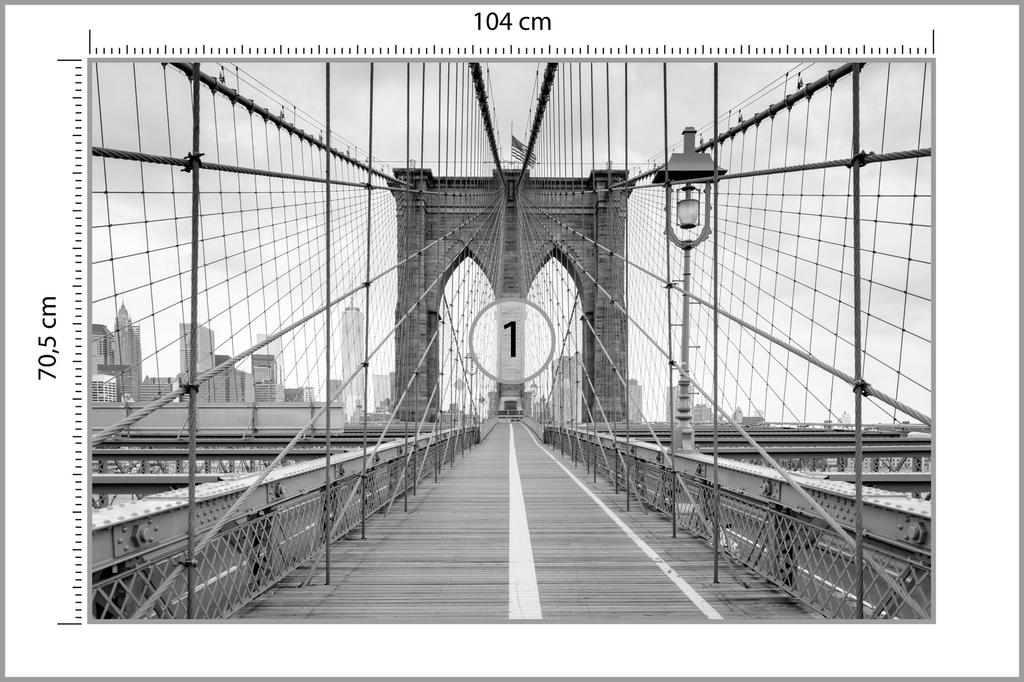 Photomural Brooklyn Bridge Washable Fleece 104x70.5