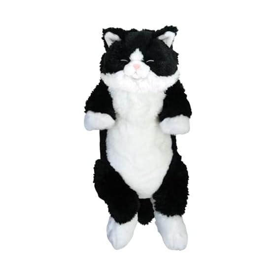 Sunlemon Спящая кошка на коленях Hachiware 22 x 14 x 47 см Мягкая игрушка Милая кошка Белый Черный P-1283