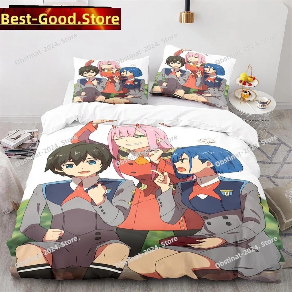 Darling In the Franxx Anime Bedding Set Duvet Cover Full Queen King Size Pillowcase Bed Printed Aldult Kid Bedroom Single Twin