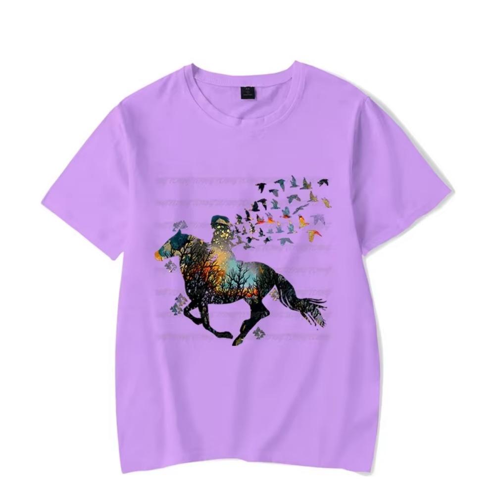 Short Sleeve Clothes Men's T-shirt Colorful Horse Girls Print Shirt Kawaii Shirt Men Women Tshirt Male Classic T-shirt Hombre