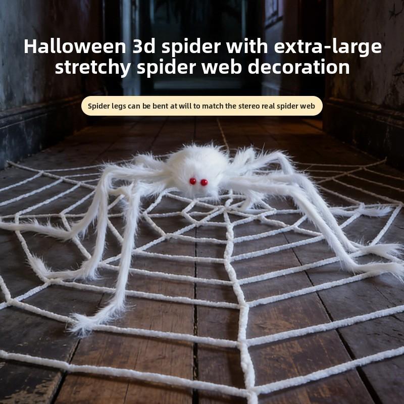 Halloween Spinnen Decoratieset Met Kleurrijk Pluche Materiaal Voor Feestsfeer