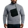 Stand Up Collar Half Zipper Long Sleeved Trendy Versatile Men's Top