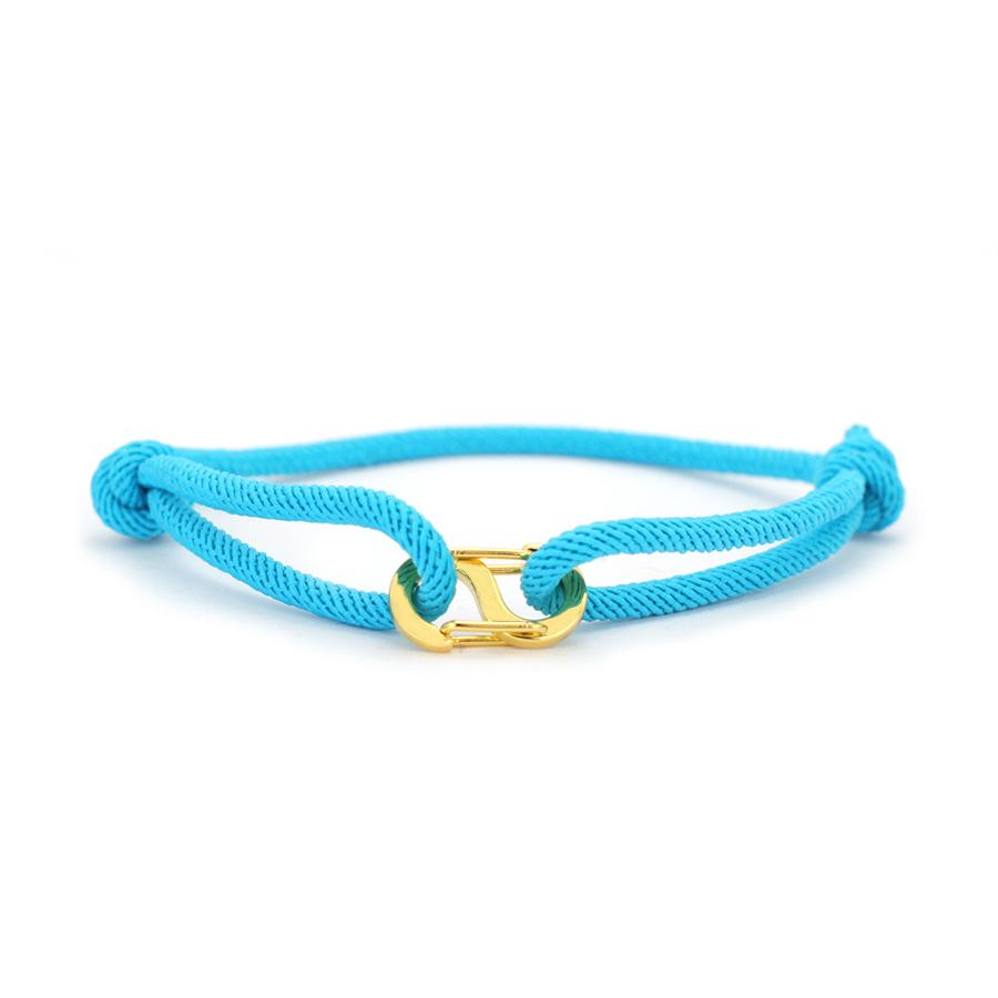 

Noter 6 Colors Rope Bracelet Men Women 3mm Thin String Stainless Steel Connection Buckle Versatile Accessories Cool Braclet світло-синій колір