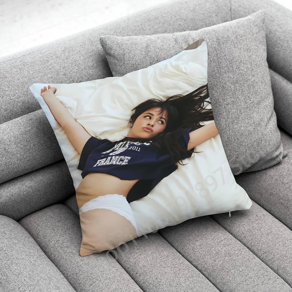C-Camila C-Cabello Romance C XOXO Familia Throw Pillow Case For 45*45cm 40cm 55cm 50cm 30cm Square Car Pillowcase Shell