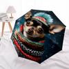 Winter, Chihuahua- Automatic Umbrella, Four Seasons Portable Folding Umbrella, Suitable for Men and Women, Travel, Daily Compact Umbrella, O