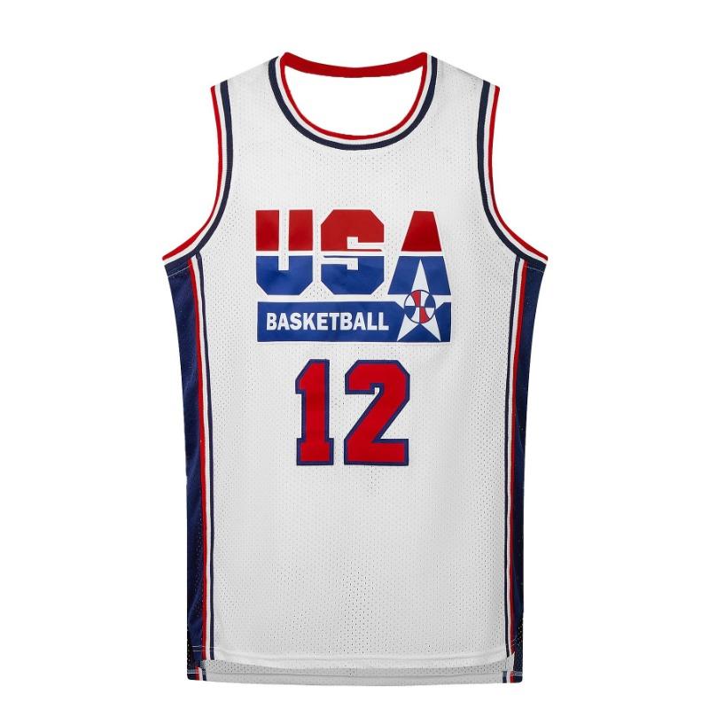 Chicago Print Basketball Jersey Sleeveless Breathable Retro Striped Sports Shirt Basketball Uniform