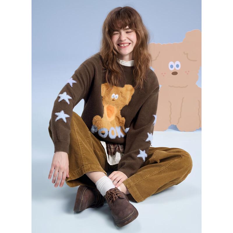 TonLion x Brunch Brother Women's Bear Pattern Knit Sweater