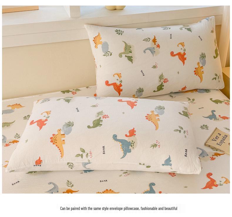 Class A Double Layer Gauze Bedding: Single Cotton Bed Sheet & Duvet Cover Set for Dorm Rooms