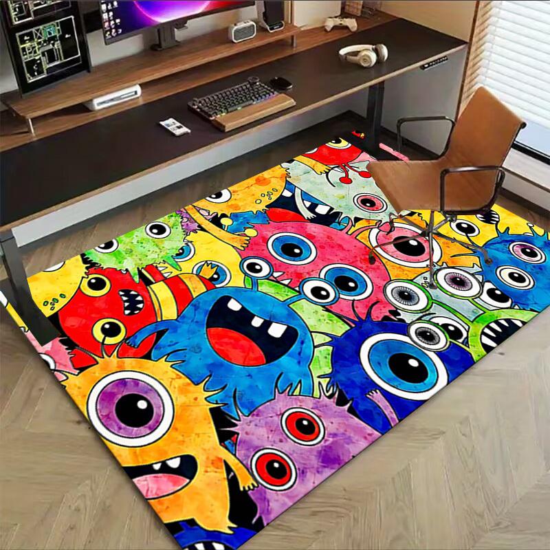 1PC monster colorful Extra Large Non Slip Floor carpet, Office, family, bedroom, Studio   Large Area Rug Indoor Rugs, , Vibrant Colors