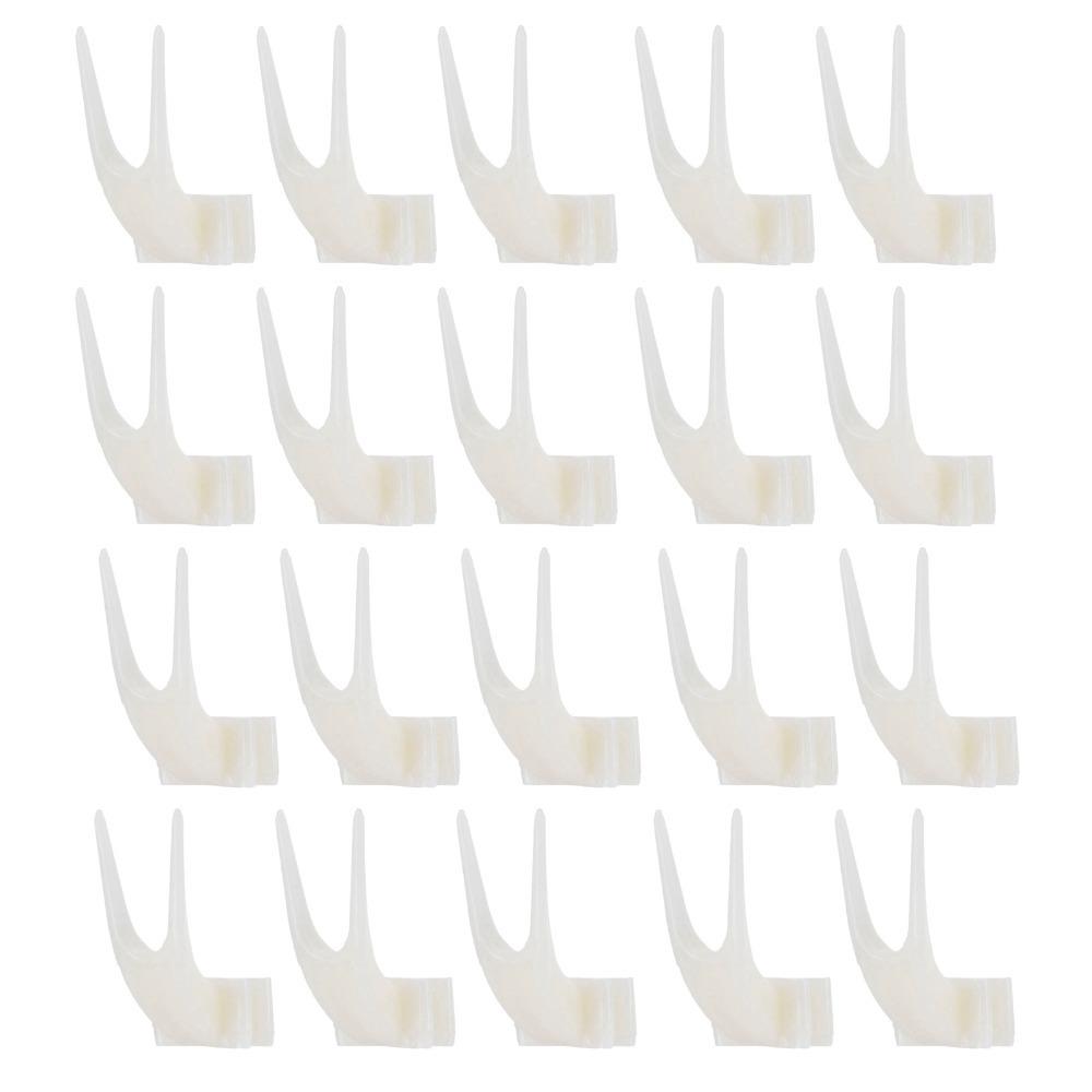 20pcs Plastic Bird Fruit Fork Dual Prong Design Pet Food Holder  Daily Feeding