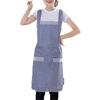 Cooking Apron Sleeveless Shoulder Strap Double Layer Anti-oil Kitchen Women Cleaning Apron Daily Use