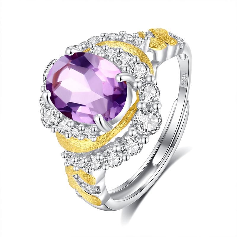 S925 Sterlingsilber Blattring für Damen Europäische Mode Natürlicher Peridot Kristall Schmuck Hoher Sinn Minimalistischer Finger Schmuck