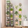 Wrought Iron Multi-Layer Tall Indoor Flower Stand for Living Room or Balcony