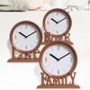 High Quality Vintage Style Desk Clock Fashion Round Pointers Clock Non Ticking Clock  Dorm