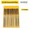 10pcs 140mm Mini Needle File Set DIY Wood Rasp File Needle Jewelry Polishing Carving Diamond File Handy Tools Ceramic Crafts