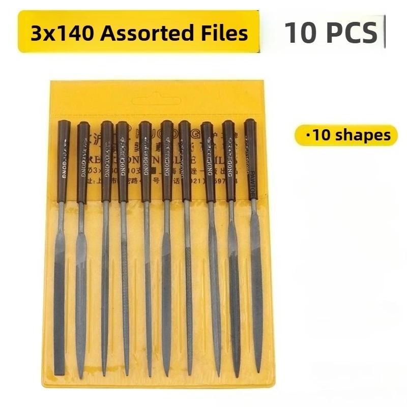 10 Stück 140mm Mini Nadelfeilen Set DIY Holz Raspel Feile Nadel Schmuck Polieren Schnitzen Diamantfeile Handliche Werkzeuge Keramik Handwerk