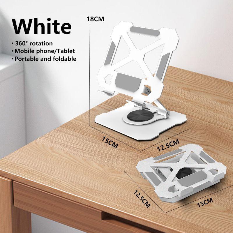 

Вращающаяся на 360 градусов подставка для телефона, настольная, полностью металлическая, универсальная подставка-держатель для планшета, ноутбука, складная, портативная подставка для телевизора для ленивых серебряный