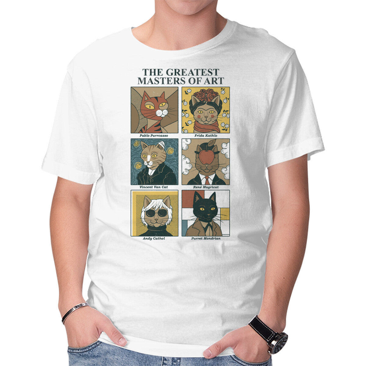 Unisex Crew Neck T-Shirt Masters Of Art Graphic Short Sleeve Casual Tee XL