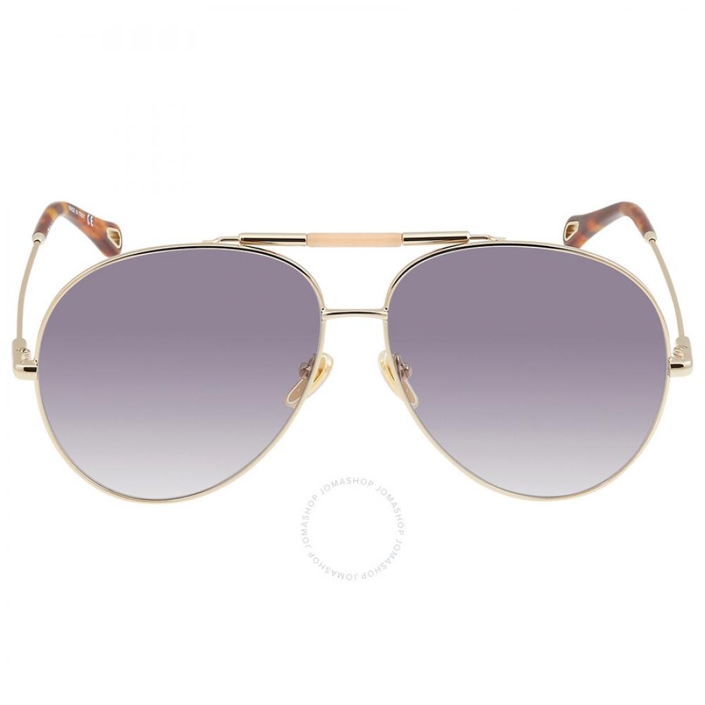 

Синие женские солнцезащитные очки Chloe Pilot CH0113S 001 62