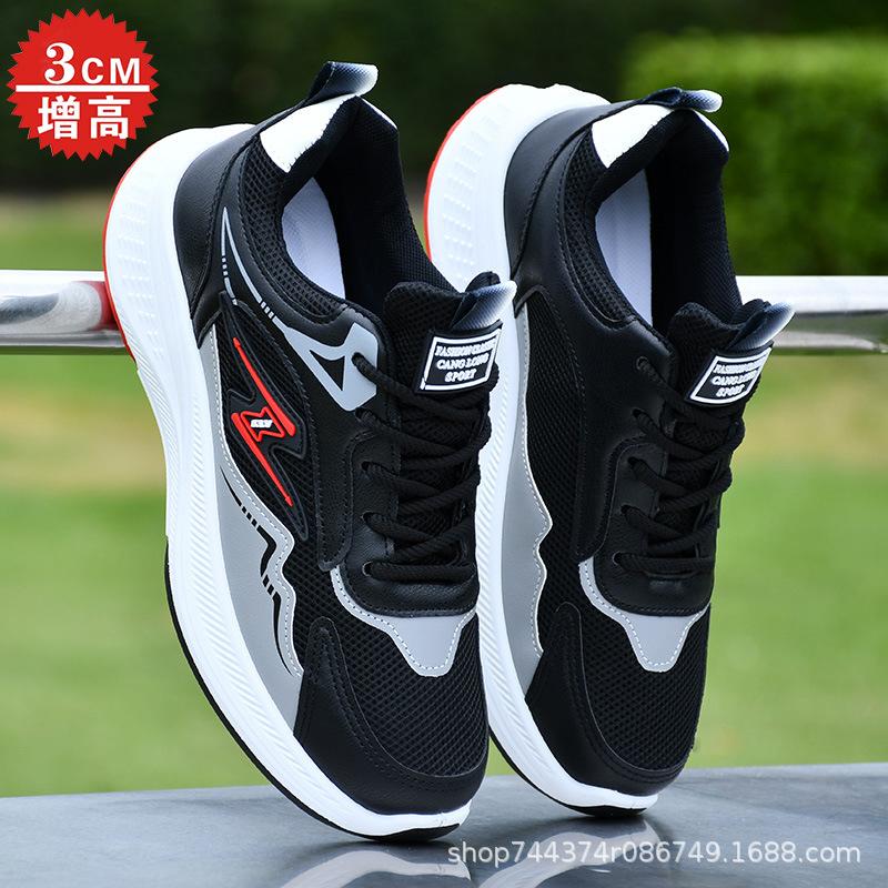 White sneakers spring and autumn new lightweight running shoes soft sole non-slip air cushion elastic student shoes