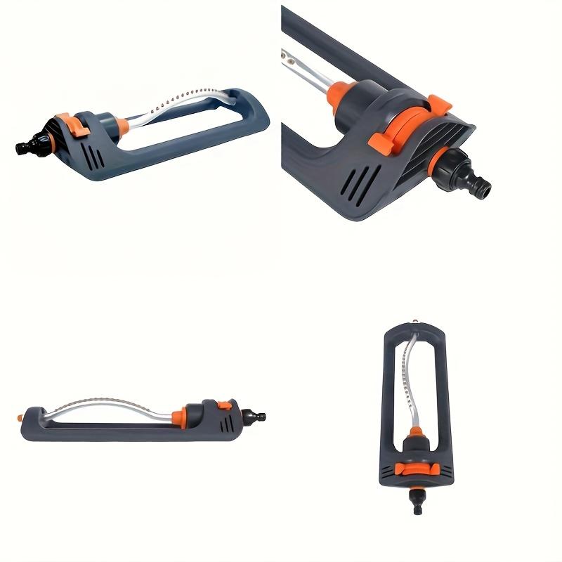 1pc Adjustable Automatic Swing Sprinkler for Lawn and Garden - Efficient Watering Tool with Adjustable Head, Orange & Black Design