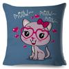 Colorful Cute Cartoon Pet Dog Cat Cushion Cover for Children Room Sofa Decor Animal Dinosaur Giraffe Pillow Case Pillowcase