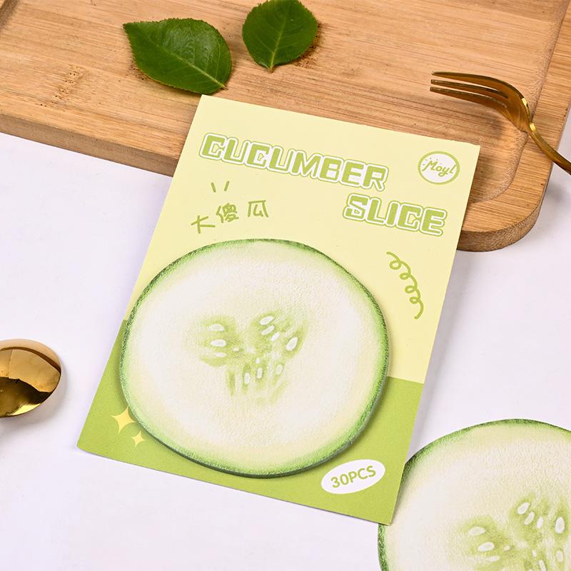 Cute Melon and Fruit Post-it Notes for Students, High-value Fruit Sticky Notes Can Be Torn, Leave a Message, Note Sheet N Times Sticker