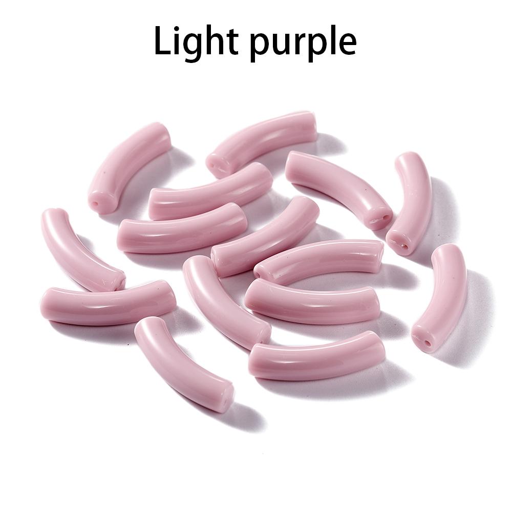 10pcs/lot 10*33mm Acrylic Beads Curved Tube Multicolor Loose Spacer Beads For Necklace Bracelets DIY Jewelry Making Accessories