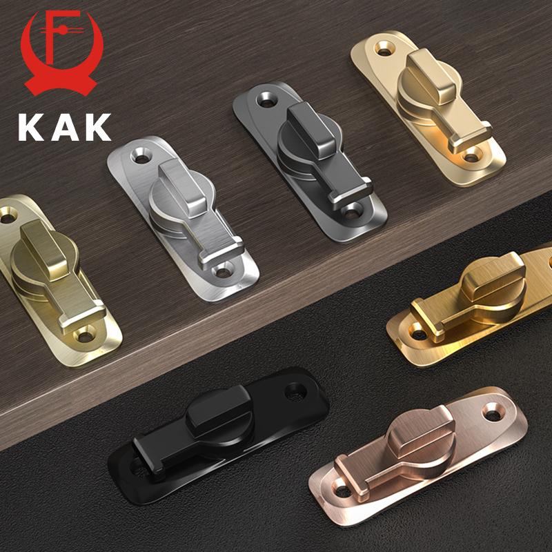 KAK Punch-free Hasp Latch Door Lock Black Cabinet Locks Kids Safety Lock Barn Door Sliding Door Anti-pried Hook Lock Hardware Thread Lock3