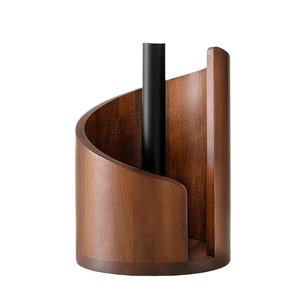 Wooden Paper Tissue Holder Napkin Dispenser Bathroom Rack Paper Towel Stand Kitchen Roll Paper Organize for Dining Table Deco