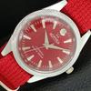 SWISS VINTAGE HAND-WINDING MENS REFURBISHED RED COLOR DIAL WATCH A707103-1