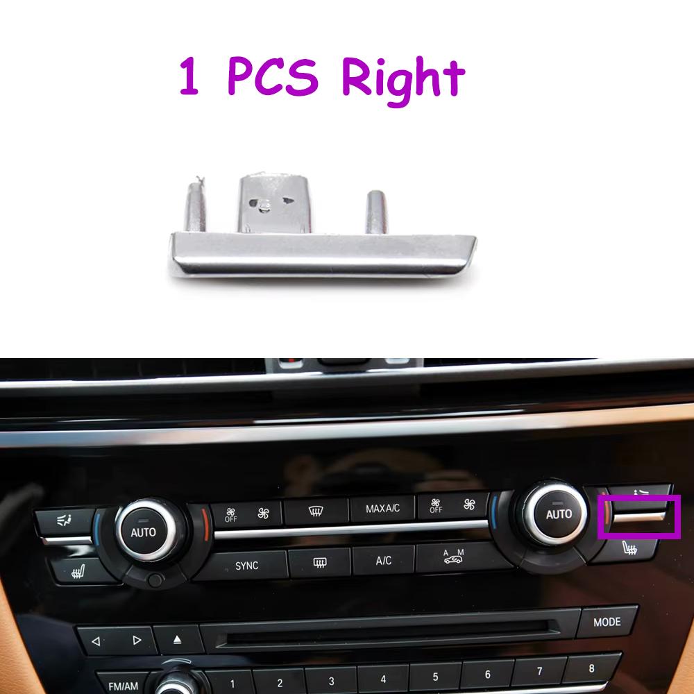 

Interior Car Dashboard Ac Buttons Panel Chrome Strip Trim For BMW X5 X6 F15 F16 X5M X6M 2014-2018 1PCS Right