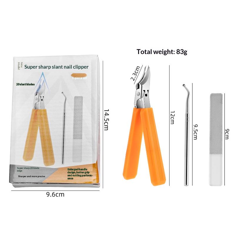 

Edge Nail Clipper Kit Ingrown Anti-Splash Wide-Jaw Opening Nail Clippers Portable Toenail Nail Trimmer Manicure Tools помаранчевий