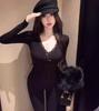 Sweet & Spicy V-Neck Bow Lace Trim Slim Fit Long Sleeve Women's Top (2026 Spring/Autumn)