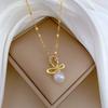 Mermaid Ji Bow Light Luxury Temperament Gorgeous Full Diamond Necklace Female Versatile Collarbone Chain Titanium Steel Chain